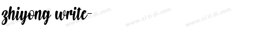 zhiyong write字体转换